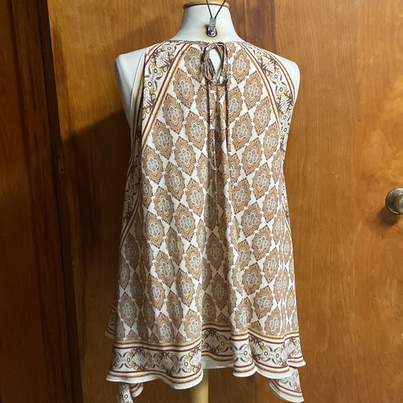 Max Edition gorgeous paisley spaghetti strap camisole scarf trim MED - Picture 4 of 6